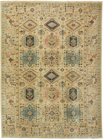 Unique Afghan Fine Wool Ushak Rug